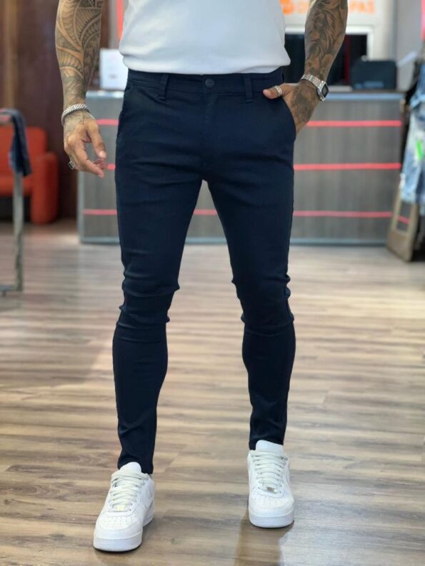 Calça Alfaiataria Masculina Azul Marinho Premium